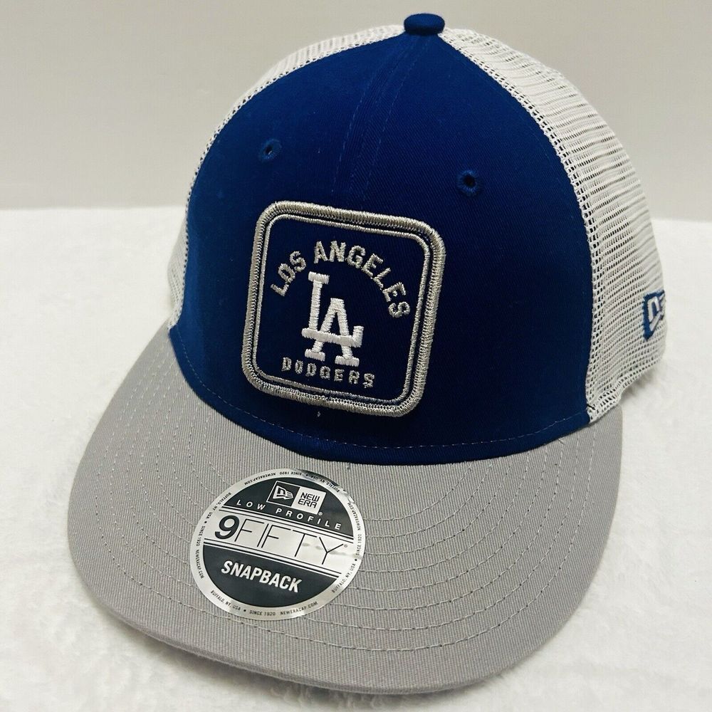 New Era Los Angeles Dodgers Squared Low 9FIFTY Snapback Hat‎ Adjustable Blue